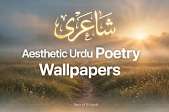 create aesthetic urdu poetry wallpapers and pdf book