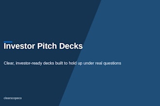 design a professional investor pitch deck for your startup