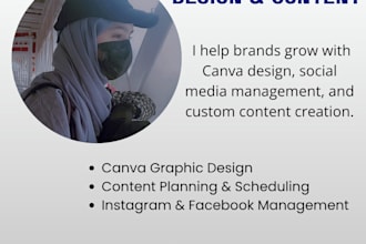 do social media management and canva post design