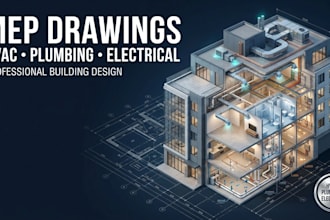 create hvac plumbing and electrical mep drawing