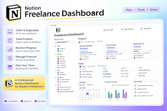 be your notion template expert for dashboard, website, make automation