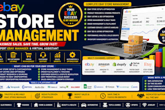 manage your ebay store, listings, SEO, products and orders