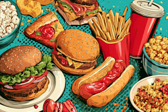 food pop art of your food pop art