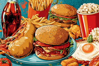 food pop art of your food pop art