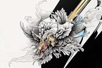 create a traditional style tattoo design