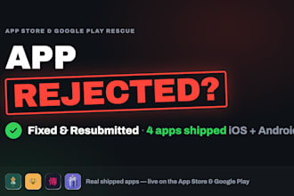 fix your app store or google play app rejection and resubmit