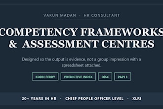 design your competency framework and assessment or development centre