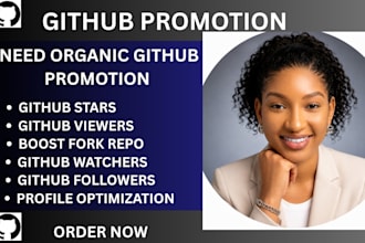 do organic promotion github growth for real followers and github repo