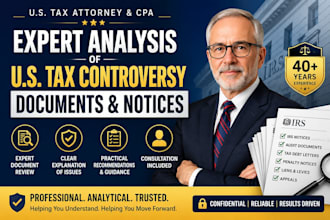 provide expert analysis of US tax controversy documents and notices