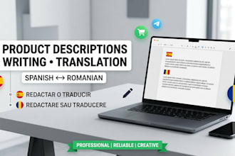 translate product descriptions in romanian or spanish