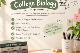 be your online  college biology tutor