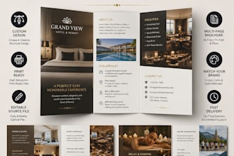 design a professional hotel brochure