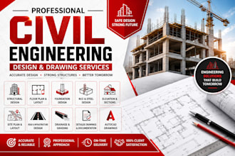 civil and structural design with autocad drawings