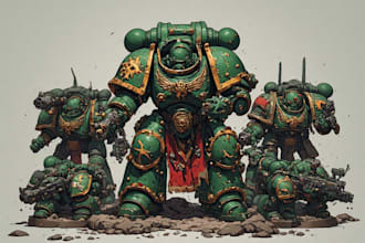 make warhammer 40k character art