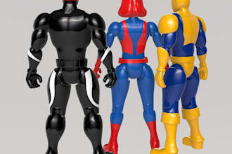 create 3d custom toy, action figure, collectible figurine and miniature