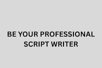 deliver professional movie script writer