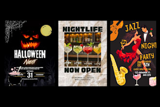design halloween party event real estate travel sport flyer product poster