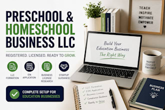 register your preschool or homeschool llc, ein and license for education owners