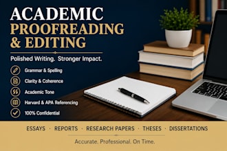 proofread and edit academic papers