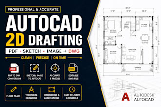 convert PDF, sketch or image to autocad dwg