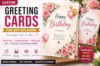 design a custom greeting card for any occasion