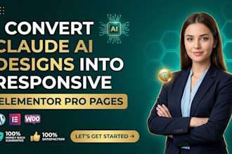 convert your figma, html or claude ai design into elementor pro