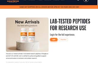 build you ruo peptide website with payment processor