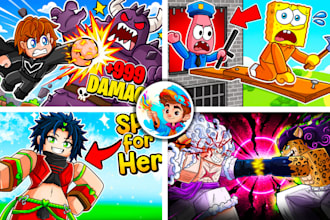 draw cartoon roblox, minecraft, anime thumbnails without ai