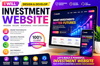 create a modern investment website for your business