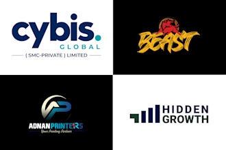 do modern minimalist custom business logo design and brand identity