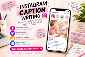write engaging instagram captions and social media copy