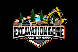 create attractive and imagination excavation logo design