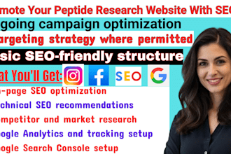 setup peptide marketing peptide google ads SEO fb ads peptide website promotion