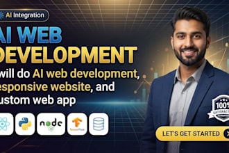 do ai web development, responsive website, and custom web app