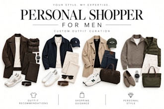 create personalized mens outfits as your personal shopper
