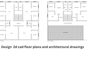 design  2d cad floor plans and architectural drawings