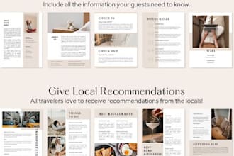 design canva airbnb brochure eddm postcard guest guide vacation rental book
