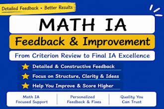 fix and improve sl and hl math ia based on feedback