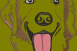digitize your pet or dog image for embroidery