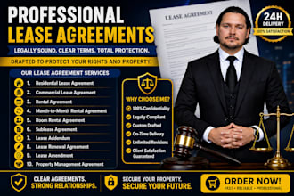 draft professional residential commercial lease and rental agreements