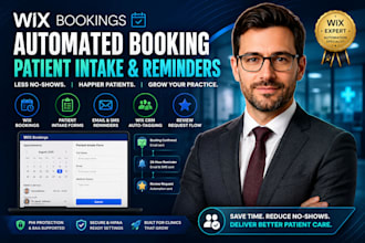 set up wix bookings and automated patient intake forms