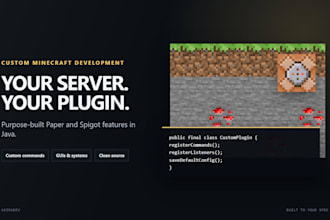 develop a custom minecraft paper or spigot plugin