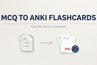 convert mcq to anki flashcards from PDF word or powerpoint