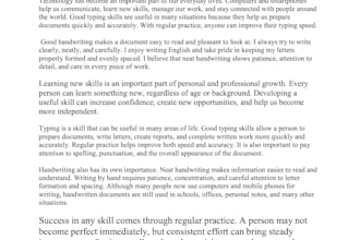 write handwritten english documents and professional typewriting