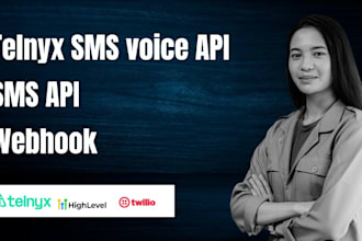 integrate telynx SMS voice API webhook with your CRM or website