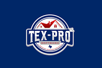 do texas based exterior soft wash logo with pressure washing