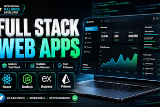 build full stack react node js express and prisma web applications