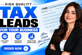 generate income tax leads tax leads tax prep leads and tax return leads