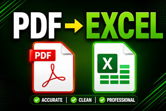convert PDF to excel with accurate data entry