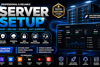 setup complete admin server setup xtream ui, xui ona, restream server, API intei